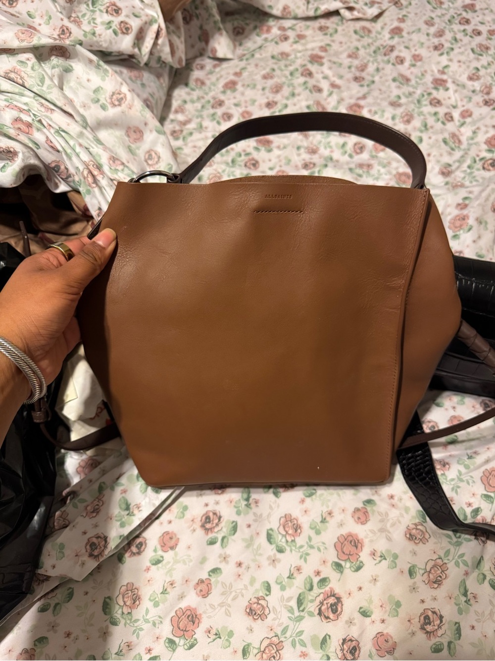 Allsaints leather bucket bag